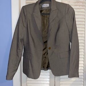 Calvin Klein gray/taupe  pocket accent blazer